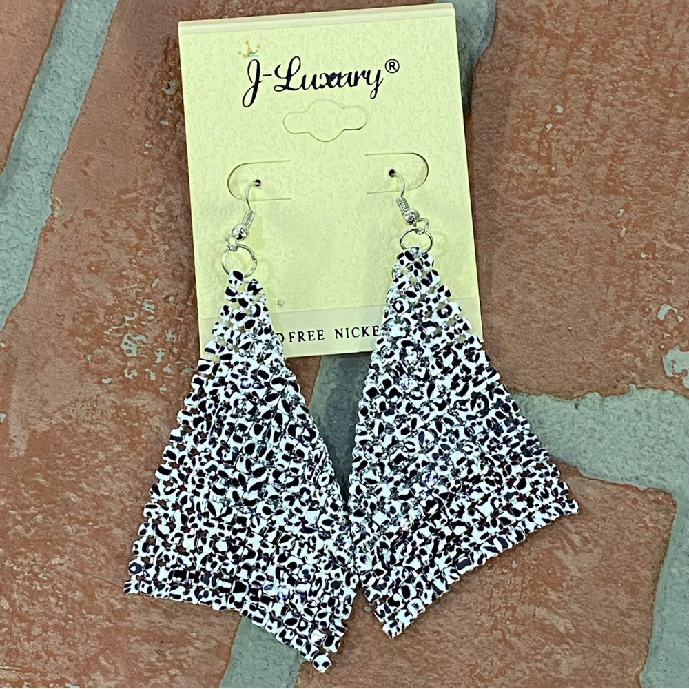 J-Luxury Fashion Animal Print Dangle Earrings Fish Hook Backs